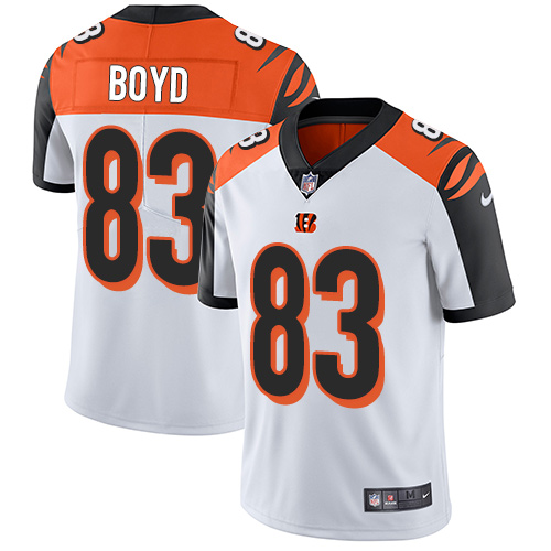 2019 men Cincinnati Bengals 83 Boyd white Nike Vapor Untouchable Limited NFL Jersey